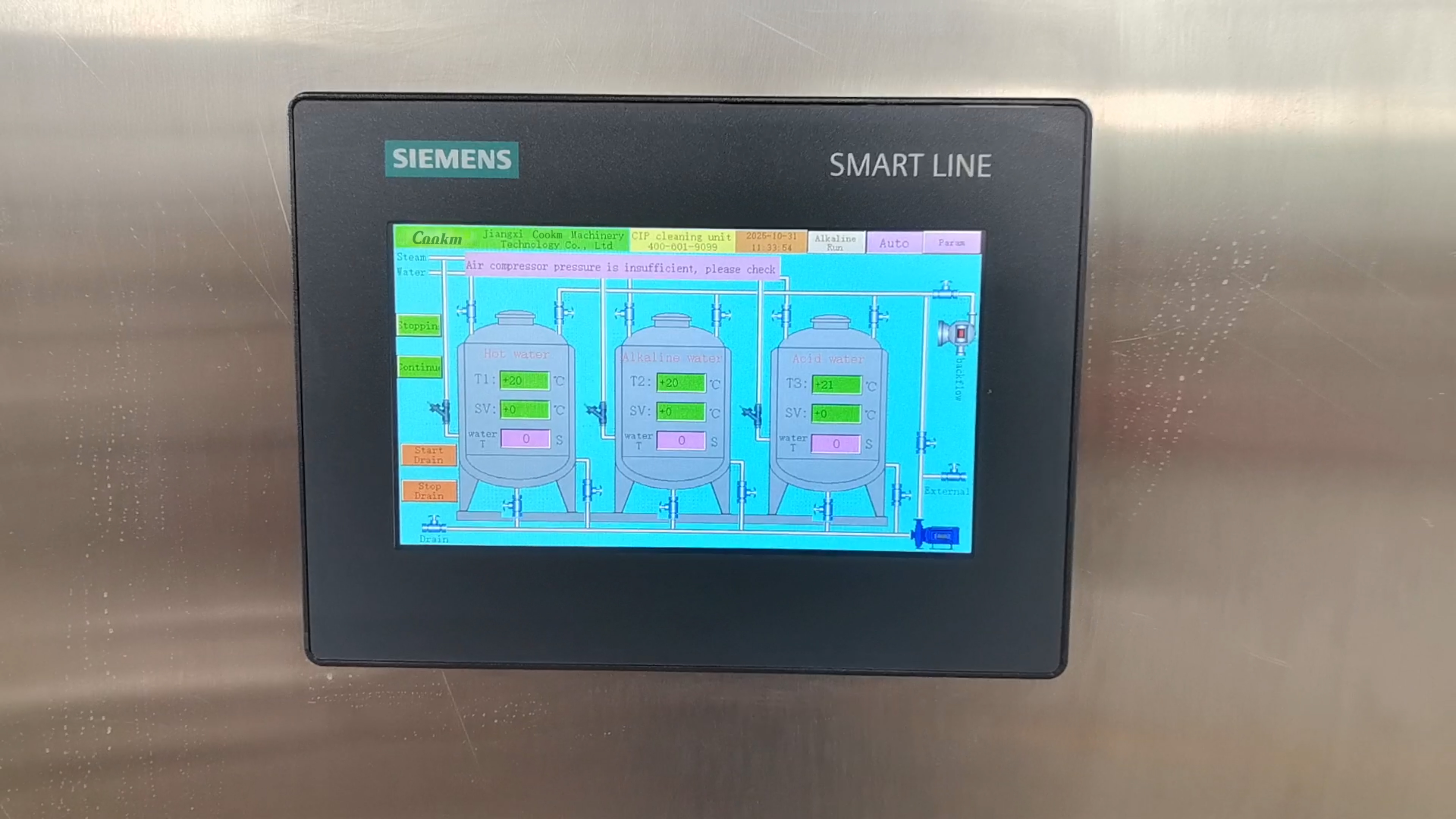 CIP cleaning system