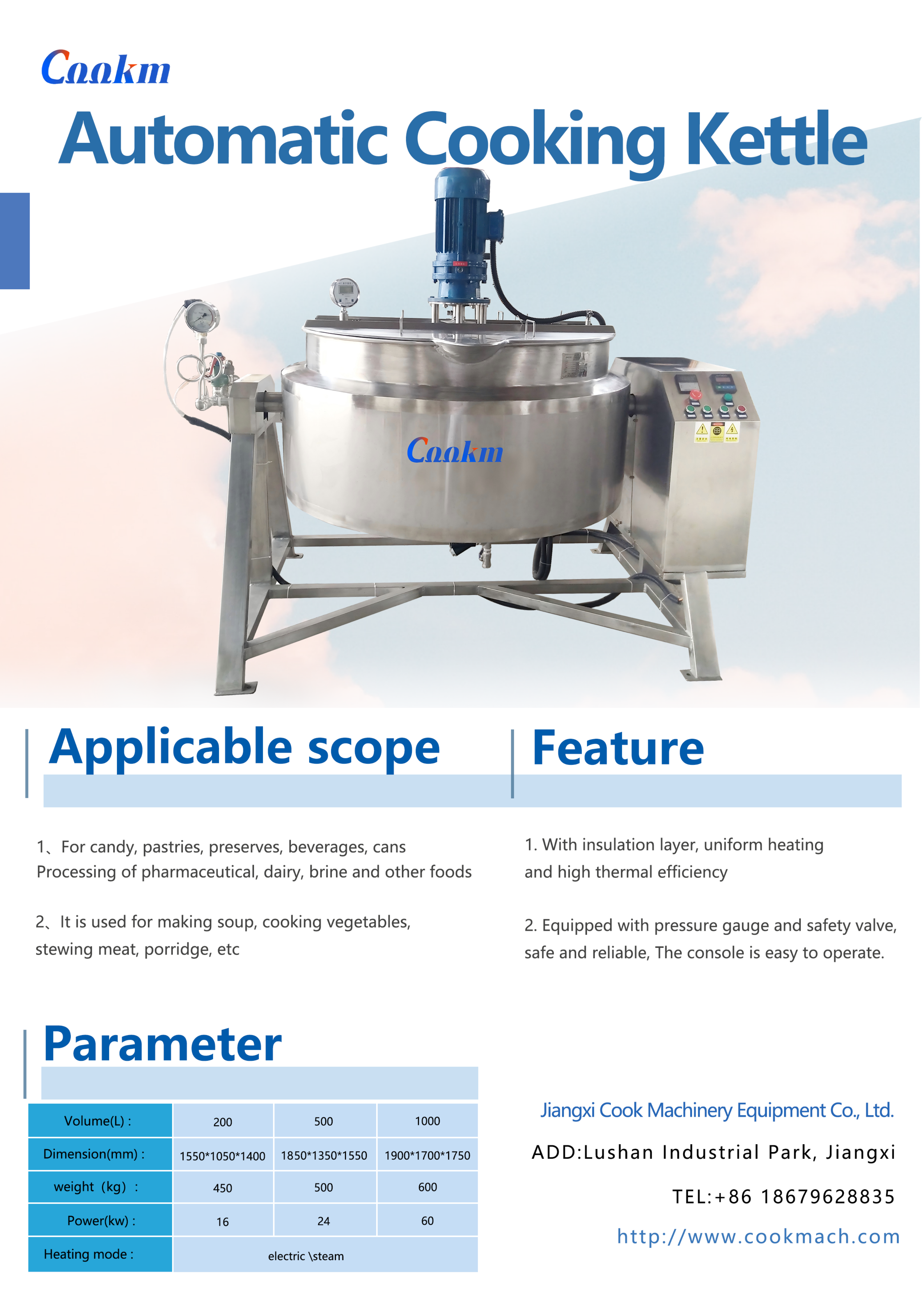 Automatic cooking kettle